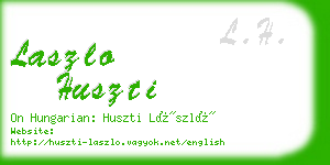 laszlo huszti business card